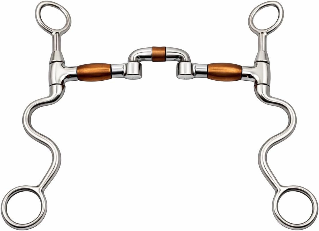 CHALLENGER Horse SS 5" Swivel Low-Port Mouth Articulating Correction Bit Copper 35GA14B