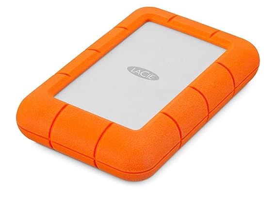 (Renewed) LaCie Rugged Mini 4TB External Hard Drive Portable HDD  USB 3.0 USB 2.0 Compatible, Drop Shock Dust Rain Resistant Shuttle Drive, for Mac and PC Computer Desktop Workstation PC Laptop (LAC9000633)