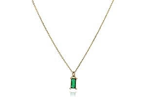 Emerald Birthstone Pendant Necklace: A Shimmering Symphony of Green