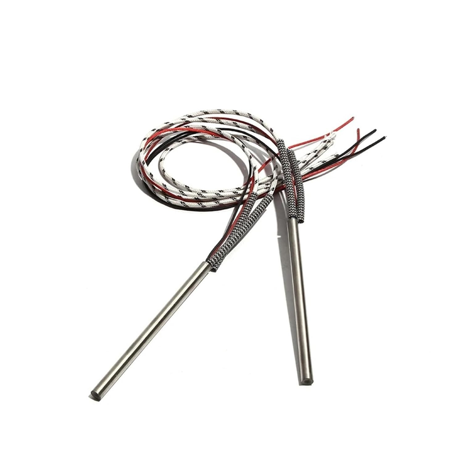 2pcs Heater 6mm x 140-160mm with K Thermocouple - 110V/220V/380V, 260W-300W for Precise Temperature Control(380V,270W 6x145mm)