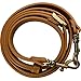 SaSarili Adjustable Replacement Cross Body Handbag Purse Strap Camel 0.6 inch wide, 43-51 inch long with Antique Brass Tone Hardware