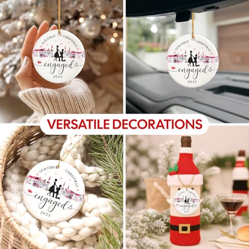 Image of NewEleven Easter Couples - Gift for Newly Engaged, Happy Engagement Present for Women, Her, Bride - Engaged Ornament Gifts from Friend, Family - Valentines Day Ornament