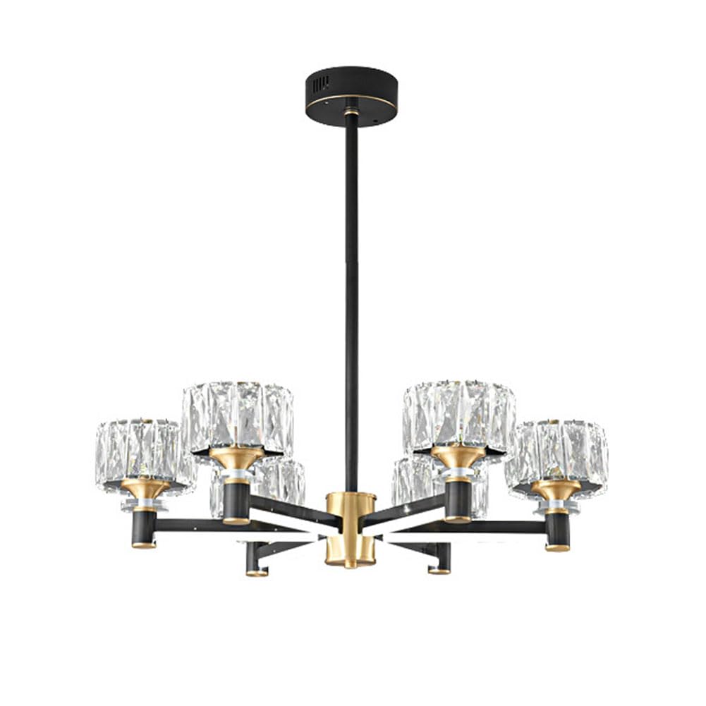 Lustre en cristal de luxe LED pour salon élégant et salle de restaurant