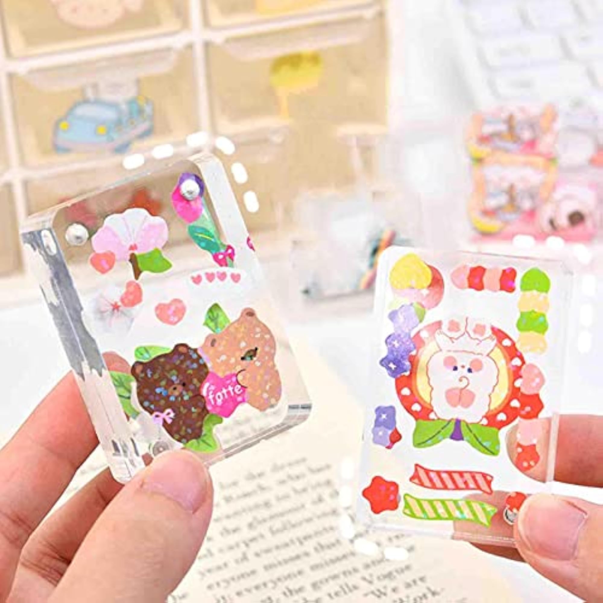 Goo Card Idol Decals Decorative Label Sticker Mini Stand