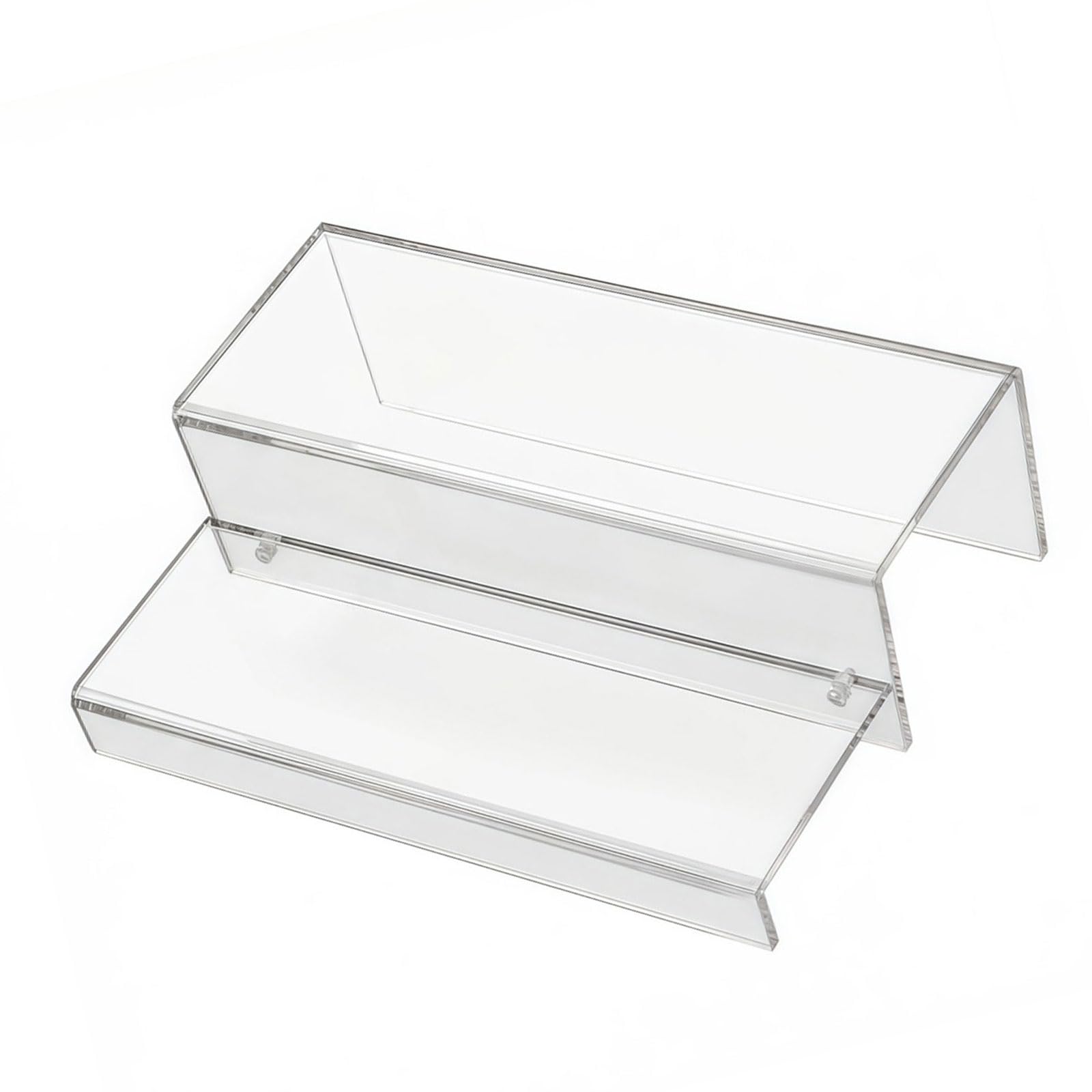 Tsophreniq Sturdy 2-Level Rack for Collectibles Miniatures and Showcase Items Acrylic Wine Rack