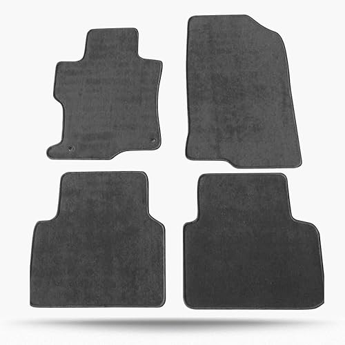 MODILOVER Tapete para piso de automóvil, compatible con Honda Accord 2008-2012, juego de alfombras de nailon grisgris, 4 unidades