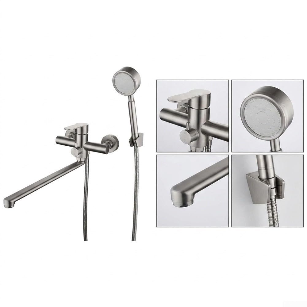 Miscelatore per vasca da bagno a parete, 330 mm, doppia funzione