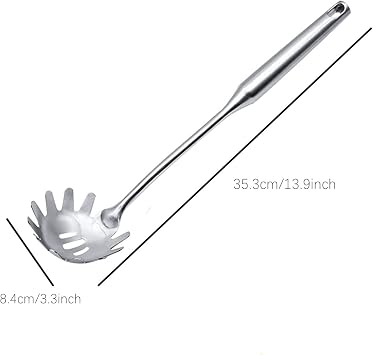 Spaghetti Server Utensil, Pasta Server, Stainless Steel Pasta Spoon, Pasta Fork for Cooking Use
