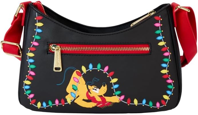 Loungefly Disney Mickey and Friends Christmas Light Decorations Crossbody Bag