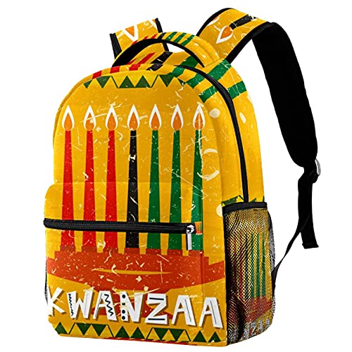 Sac à dos de voyage avec porte-bouteille sept Kwanzaa spécial campus