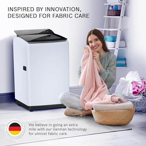 Image of Bosch 7 kg 5 Star Fully-Automatic Top Loading Washing Machine (WOE701W0I, ‎White, Expert Care)