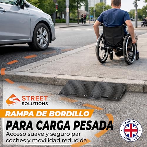 Rampas para coches y sillas de ruedas en accesos de garaje pack de 2 unidades de goma 10 cm 6