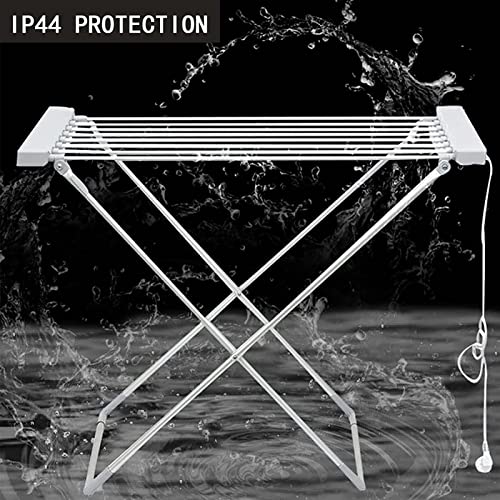 QRXALISA Electric Heated Clothes Airer-Heated Drying Rack with 8 Heated Tubes - Home Heated Drying Rack,Folding Indoor Electric Clothes Dryer - Image 6