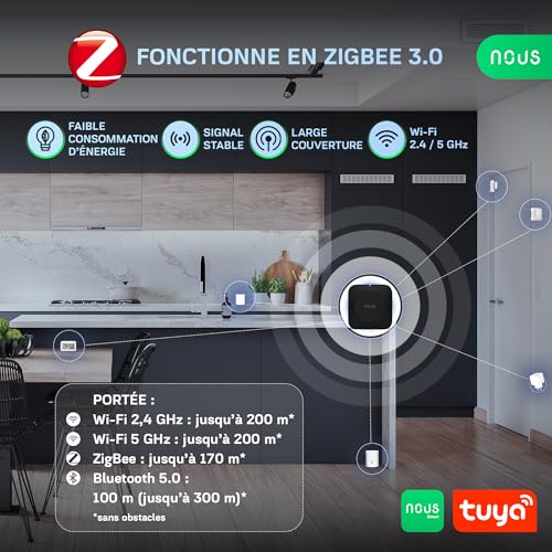 Passerelle ZigBee 3.0 Compatible Alexa et Google Home Hub NOUS E15