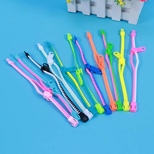 TOYANDONA 50PCS Fidget Brinquedos Amizade Pulseira Zipper Sensorial Brinquedos Bloco da Festa para a