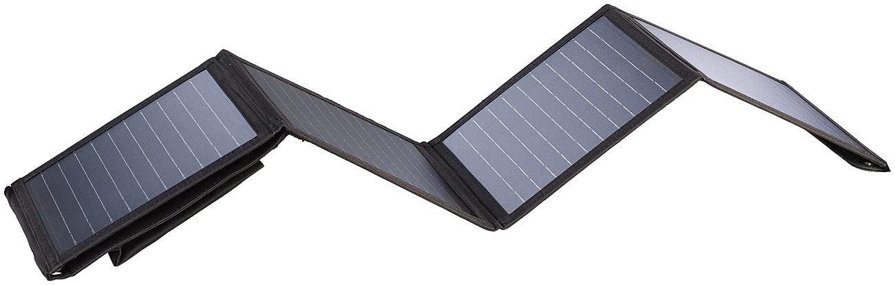 revolt Faltbares Solarpanel: 28-Watt-Solar-Ladegerät mit 2 USB-Anschlüssen (5V/4,8A), faltbar, IPX4 (Solartasche, Solarpanel Camping, Kfz)