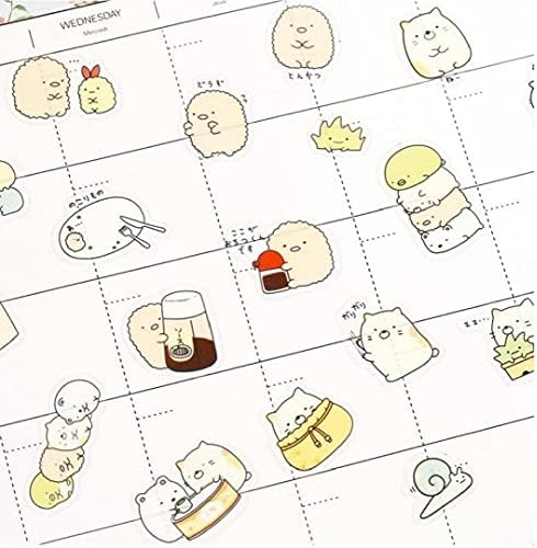 Ayrsjcl 1 Bag Cute Kawaii Pvc Sticker Cute Cartoon Animals Decorative Adhesive Stickers for Stationery Album Planner Stickers