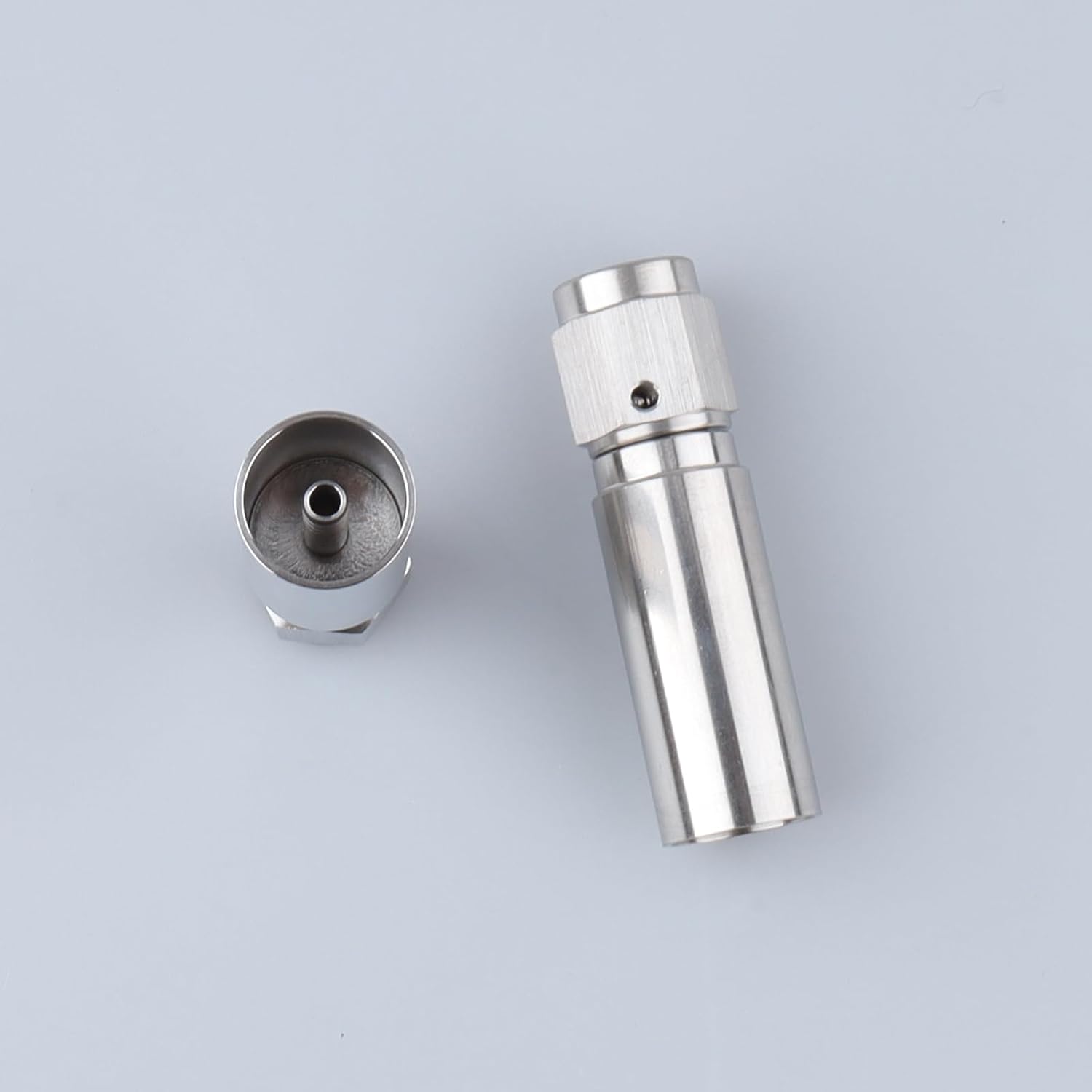 AC PERFORMANCE -3 AN Female 3/8 x 24 One Piece Crimp On Fitting for 1/8" Brake Line, Stainless Steel