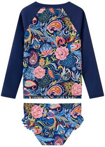Image of UMELOK Toddler and Little Girls Rash Guard Sets with Bikini Bottom Swimwear
