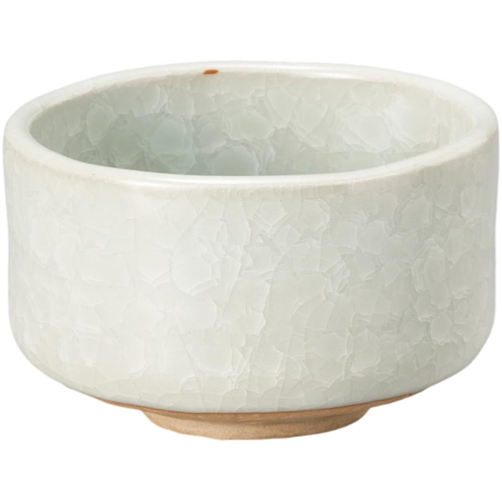 Mino Ware Matcha Bowl White Tortoiseshell Chawan 4.3in Ceramic Japan