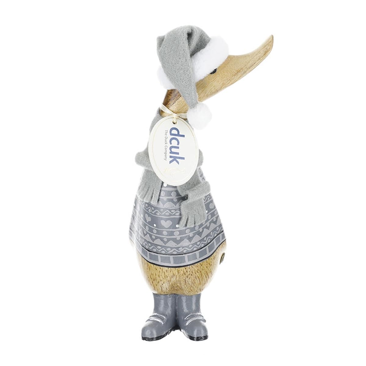 DCUK Alpine Grey Wooden Christmas Duckling - Festive Jumper Design