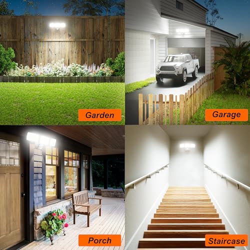 AIXPI Battery Powered Motion Sensor Outdoor Lights, 1500LM Flood Lights, IP65 Waterproof Security Lights,Motion Detector Lights Wireless for Outside, Yard White 1Pack - Thumbnail 7