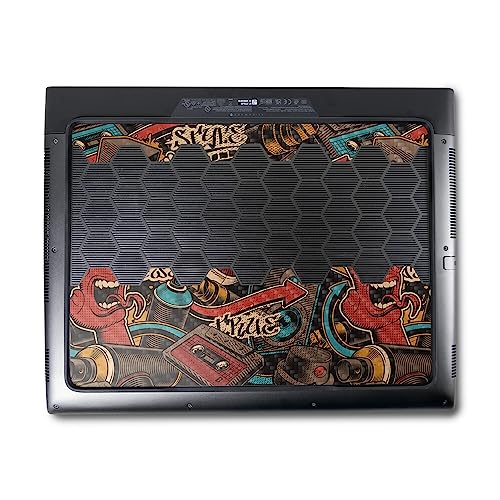 Image of MightySkins Carbon Fiber Skin Compatible With Alienware M18 R1 (2023) Full Wrap Kit - Orange Hip Hop | Protective, Durable Textured Carbon Fiber Finish | Easy To Apply & Change Style | Made in the USA