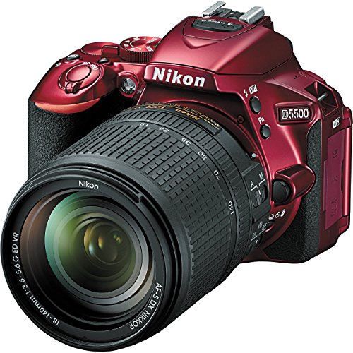 Nikon D5500 + AF-S DX NIKKOR 18-140mm f/3.5-5.6G Ed VR Appareil Photo Numérique Compact 24.2 Mpix Zoom 7.8 x Wi-FI Rouge