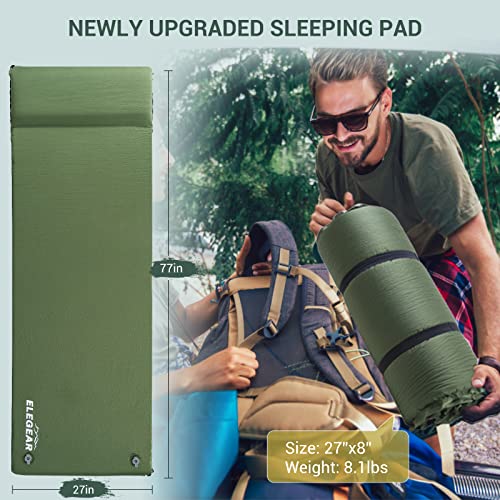 Elegear CumbreX™ Self Inflating Sleeping Pad, 3.15" Ultra-Thick Memory Foam Camping Pad with Pillow Fast Inflating in 20s Insulated Camping Mattress Pad 4-Season Camp Sleeping Mat for Camp/Travel/Tent by Elegear - Image 5