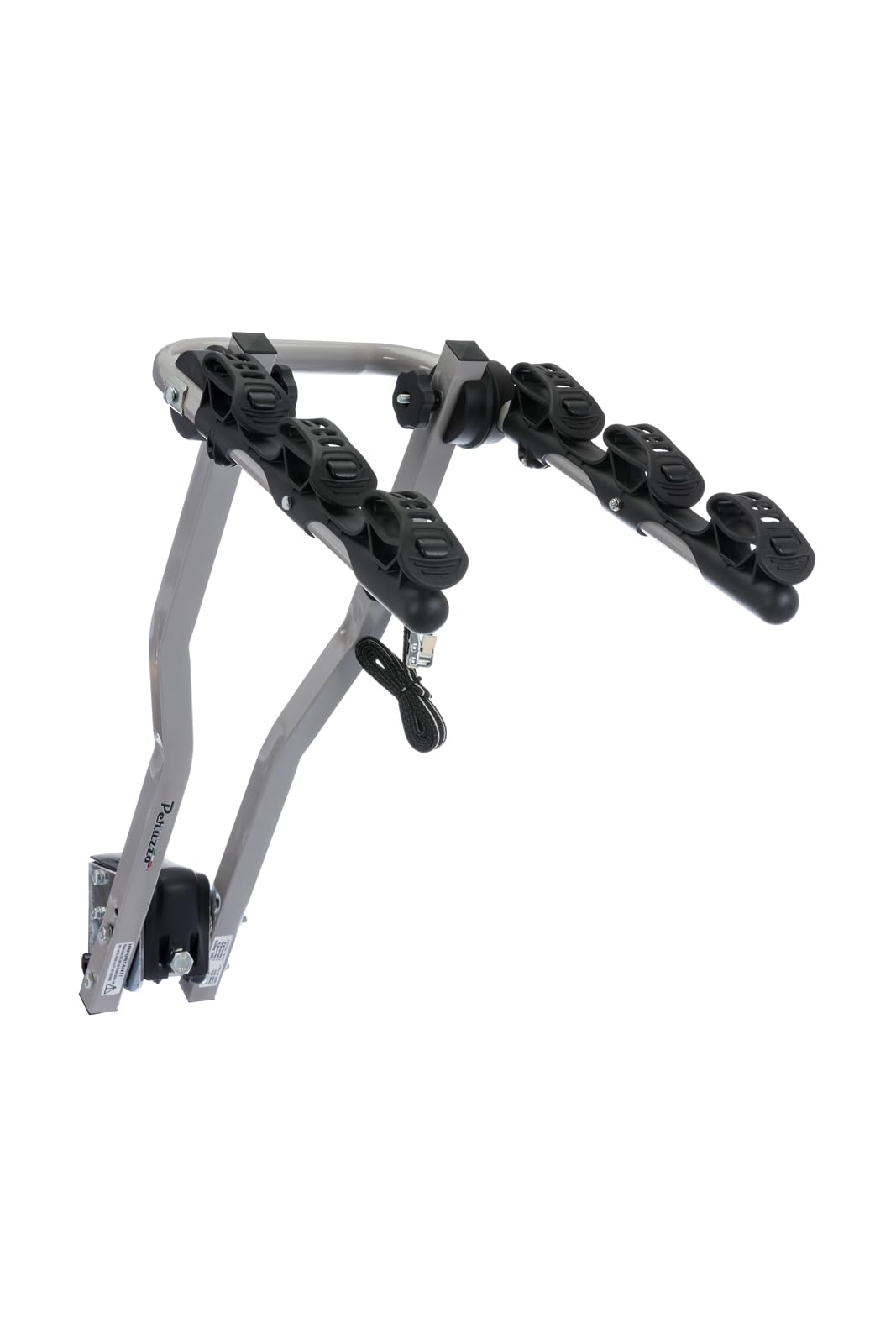 Peruzzo Arezzo - Transportín trasero para 3 bicicletas, color plata y negro