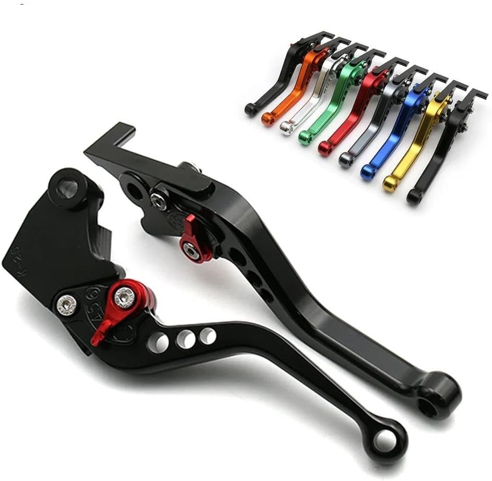 Grip Brake Clutch Lever for GSXR600 for GSXR750 for GSXR1000 for GSX-R 1000 for GSXR 600 750 2005-2010 Handle Long Short Brake Clutch Levers(Short Blue)
