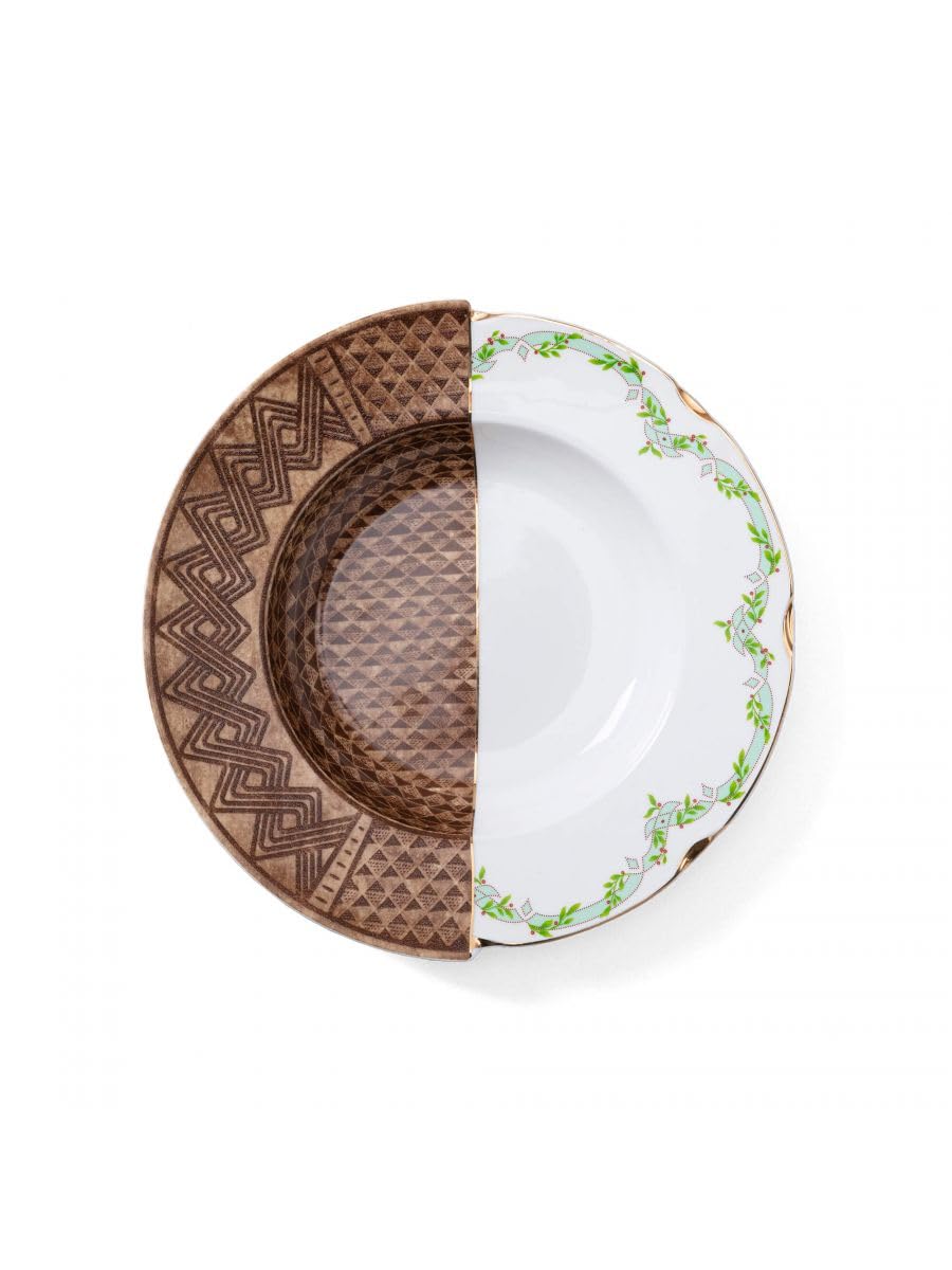 Seletti "Hybrid Collezione Tavola, Piatto Fondo in Porcellana MALAO ø Cm.25,4 h.3,8