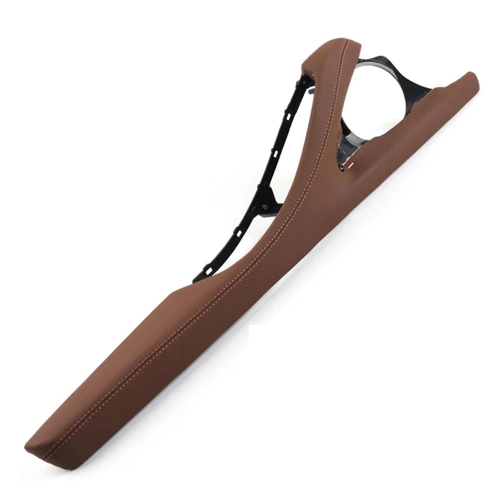 YUEYZHK LHD RHD Interior Door Armrest Leather Outer Frame Support for BMW 5 Series F10 F11 F18 520 523 525 528 530 535(LHD Brown5)
