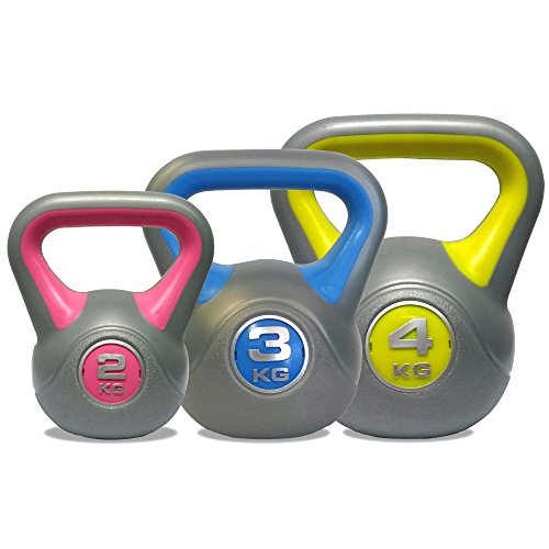 DKN Kettlebells Set 2,3 Y 4Kg Gris