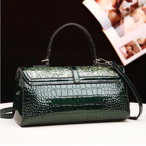 Bolso satchel vintage de cuero sintético para mujer miniatura 6