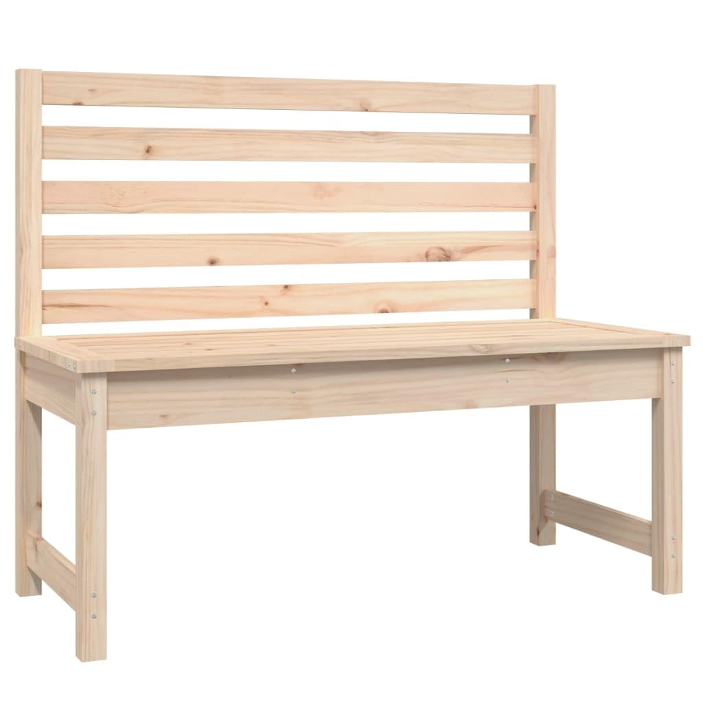 Eleganz Panchina da giardino 109 cm - sedie in legno di pino massiccio, seduta naturale per terrazza e giardino, non trattata, durevole ed ecologica