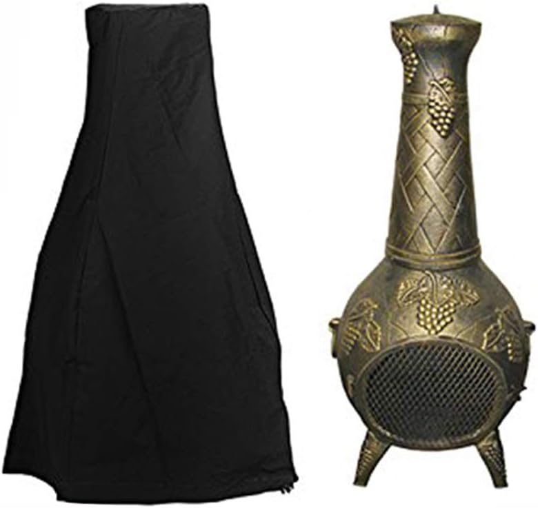 Premium Chiminea Cover - Waterproof 190T Polyester, UV Protective, Fire Pit Cover