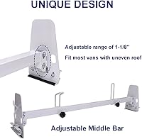 Vista 3 de Mountainpeak Portaequipajes de Escalera Ajustable para Techo de Furgoneta con Rodillo de Carga Compatible con Chevy Express Ford E-Series GMC Savana