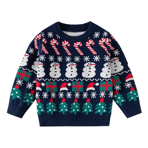 Image of Ugly Christmas Sweater for Girls Funny Xmas Knit Pullover Shirts Kids Child Holiday Jumper Tops Outfit 2-14 Years