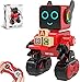 HBUDS Robots for Kids, Remote Control Robot Intelligent Interactive Robot LED Light Speaks Dance Moves Built-in Coin Bank Programmable Rechargeable RC Robot Kit for Boys, Girls,Age 8 + Years (Red)