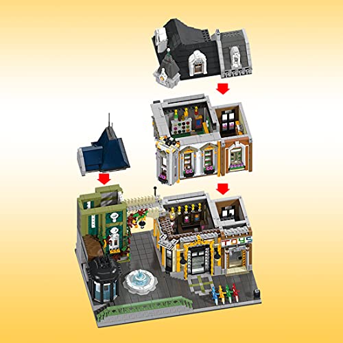 Mocdiy Haus Bausteine, Spielzeugladen Architektur Modell Bausatz, 5290+Teile Europäische Straßenansicht Modular Building… – Bild 6