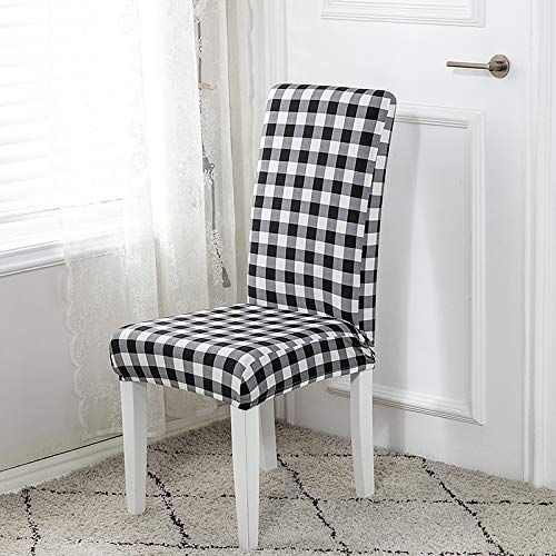 Lalluxy Stretchy Parson Chair Slipcovers For Dining Room Chair Seat Covers Chair Protectors For Party Pet Protection Universal Fit Soft Polyester (Set Of 4, Buffalo Check) #TOP1