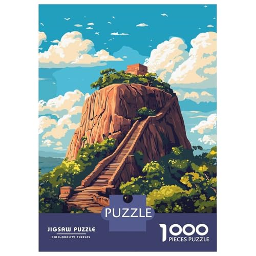 Rompecabezas para Adultos 1000 Piezas Sigiriya Rock Fortress, Sri Lanka Rompecabezas para Adultos Juegos Relajantes Regalos para Mujeres Oferta como Regalos para Toda La Familia 52x38cm/1000pcs