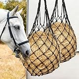 Ylfahjs 2-Pack ​Hay Bags for Horses​,Large Slow Feed ​Hay Feeder for Goats,Sheep & Donkeys,Extra Strong Nylon ​Hay Bag​ for Trailers, Barns & Pastures,Easy Fill Design,Promote Healthy Grazing