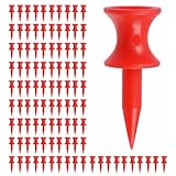 100 camisetas de golf de plástico de 30 mm, fuertes y de colores brillantes