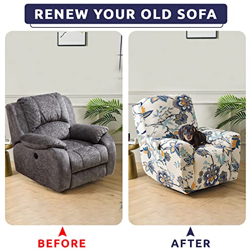 Iauddy Recliner Slipcover-Stretch Soft Slip Reclining Chair Slipcovers 4-Pieces Furniture Protector For Recliner With Pocket Fitted Sofa Couch Cover Lazy Boy Chair Cover #TOP6