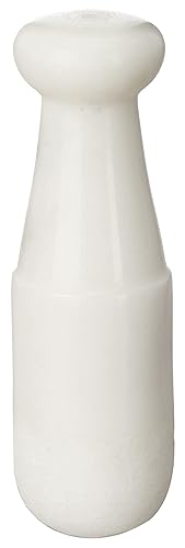 Miniatura 8 de Queenza Juego de mortero y mortero - 4 pulgadas - Capacidad de 2 tazas - Mortero de mármol blanco pesado pulido y molinillo de piedra - Molinillo de