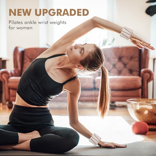 Image of Wrist Weights, Ankle Weights for Women Men, Adjustable Wrist Weighted Bracelet for Home Gym Workout, Running, Yoga, Exercise, Strength Training