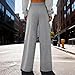 bawilom Women's Straight Wide Leg Dress Pants Stretchy Soft Trendy Fashion High Waist Work Pants Business Casual Slacks Gray