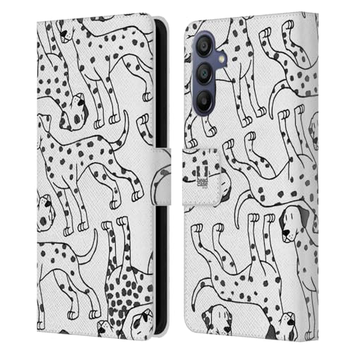 Funda de cuero Galaxy A15 Head Case Designs con acabado premium